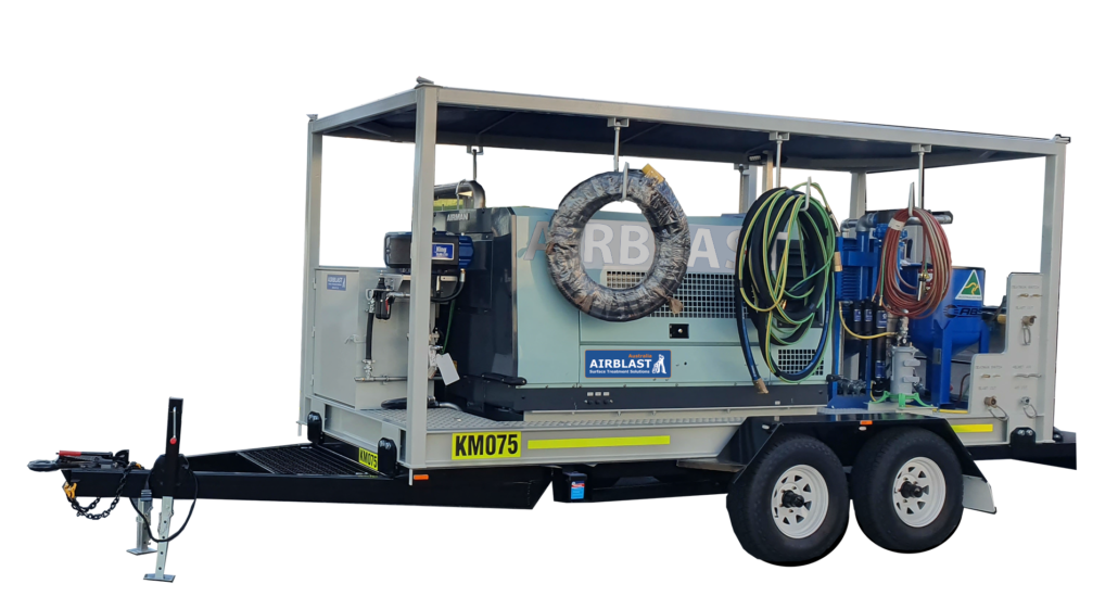 D & S Fabrication mobile paint and blast Site solution